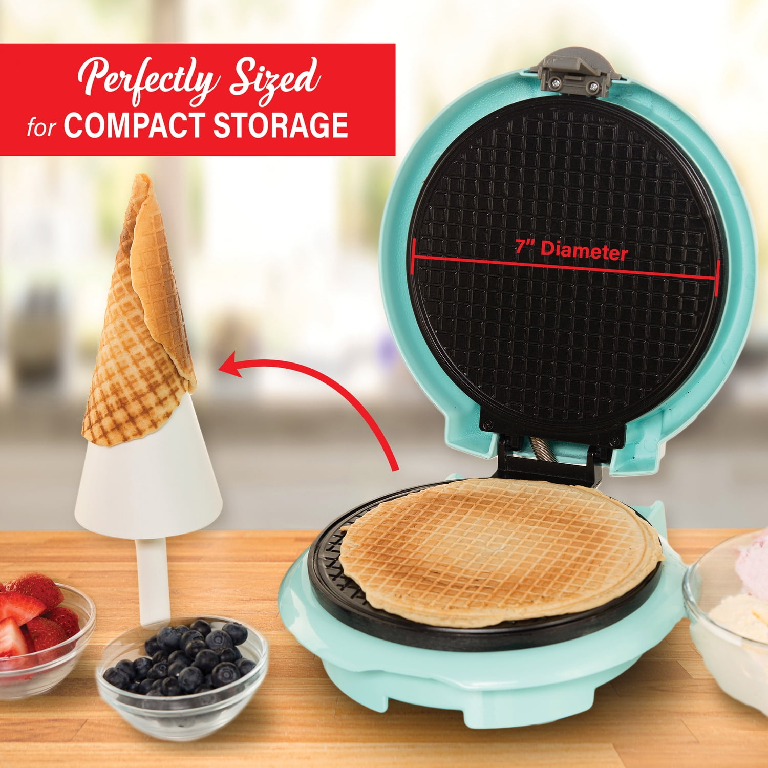Brentwood Just For Fun Waffle Cone Maker, Blue