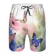 thumbnail image 3 of Balery Butterfly And Flowers Traje de Baño Estilo Hawaiano para Hombre, Shorts de Secado Rápido con Bolsillos-Small, 3 of 6