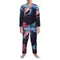 thumbnail image 3 of Lsque Lively Cute Turtle Pattern Long Sleeve Pajama Set for Men - Soft 2-Piece Sleepwear and Loungewear Set with Pockets, Comfy Nightwear-Large, 3 of 7