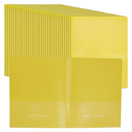 ECR4Kids 2-Pocket Parent-Teacher Classroom Communication Folder, Yellow, 36-Piece