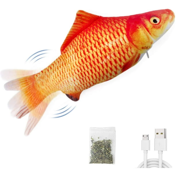 Electric Flopping Fish 10.5", Moving Cat Kicker Fish Toy, Realistic