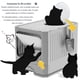 thumbnail image 4 of Arenero para Gato Cerrado 50x40x40CM, Gran Caja de Arena para Gatos, Antiolor y a Prueba de Salpicaduras, Facil de Limpiar, Diseño Desmontable, con Puertas y Entradas Cubiertas, Incluye Pala (Gris), 4 of 8