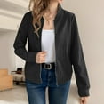 thumbnail image 2 of Mlzmgr Womens Jackets Cardigan Sweaters Zipper up Long Sleeve Hoodless Casual Jackets for Women Solid Color, 2 of 8