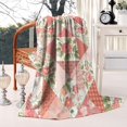 thumbnail image 3 of Pioneer Flower Floral Print Pattern Blanket,Comfortable Soft Lamb Wool Throw Blanket,All Season,Warm Lightweight Blankets for Sofa Bed Couch Living Room Chair,50"x60", 3 of 4