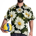 thumbnail image 4 of Daisy Men's Short Sleeve Button Down Spread Collar Beach Shirts, 4 of 6