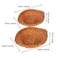 thumbnail image 2 of HEMOTON  2 Pcs Tray for Coffee Table Wicker Woven Holder Bin Trays Bread, 2 of 8