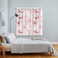 thumbnail image 3 of Pink Flower Kitchen Curtains Window Panels, Watercolor Floral Botanical Line Drawing Print Insulated Window Treatment Curtain, Grommet Curtains for Bedroom/Living Room/Bathroom, 2 Piece 42"Wx63"L, 3 of 8