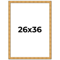 26x36 Frame Gold Rustic Solid Wood Picture Frame | 1.25 Inch Wide Moulding | Rustique Gold