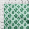thumbnail image 2 of oneOone Cotton Cambric Green Fabric Asian Ikat Quilting Supplies Print Sewing Fabric By The Yard 42 Inch Wide, 2 of 4