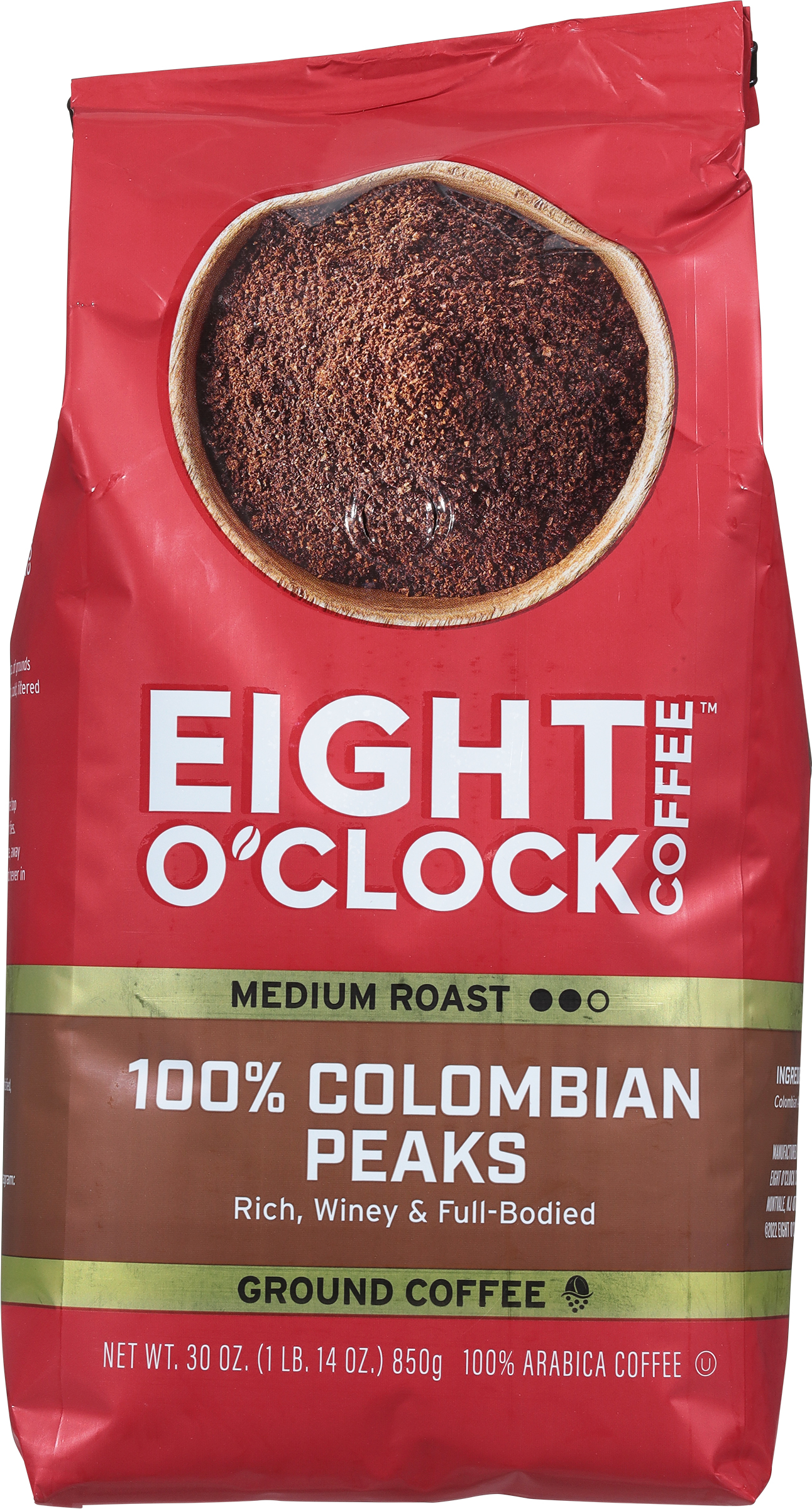Eight O'Clock 100% Colombian Peaks Medium Roast Ground Coffee, 30 Oz, Bag - image 3 of 3