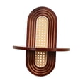 thumbnail image 4 of Estante de madera con forma de arco para decoración del hogar, manualidades, elegante estante flotante de pared. Marrón, 4 of 9