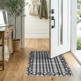 thumbnail image 2 of ODIKA 2'x3' Washable Doormat Under Checkered Boho Folk Layering Layered Front Plaid Flowing Dynamic for Entryway, Kitchen, Laundry Room, Non-Slip, Low Pile, 2 of 7