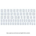 thumbnail image 4 of Cateissary 64 unids/set molde de letras del alfabeto molde antiadherente para galletas Fondant Sugarcraft DIY artesanía cocina Gadget blanco Type3 NO3, 4 of 6