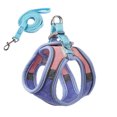 thumbnail image 1 of Arnés para perro sin tirones Clip frontal Mango de fácil control reflectante de alta resistencia para caminar con perros grandes con bolsillo para etiqueta de identificación (Polvo de mezcla azul, L), 1 of 4