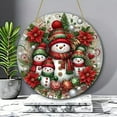 thumbnail image 2 of EUDIDV Xmas Decor Items Circular Handicrafts Christmas Commemorative Gifts Christmas Snowman Hanging Holiday Hanging Decor, 2 of 3