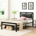 thumbnail image 3 of Twin Size Metal Bed - , Silent Bedroom Piece, Black Modern Choice,, 3 of 7
