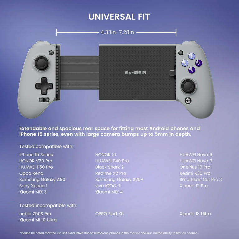 GameSir G8 Galileo Type-C Mobile Gaming Controller for Android & iPhone 15 Series (USB-C), Plug and Play Gamepad with Hall Effect Joysticks/Hall GameSir G8 Galileo Type-C Mobile Gaming Controller for Android & iPhone 15 Series (USB-C), Plug and Play Gamepad with Hall Effect Joysticks/Hall