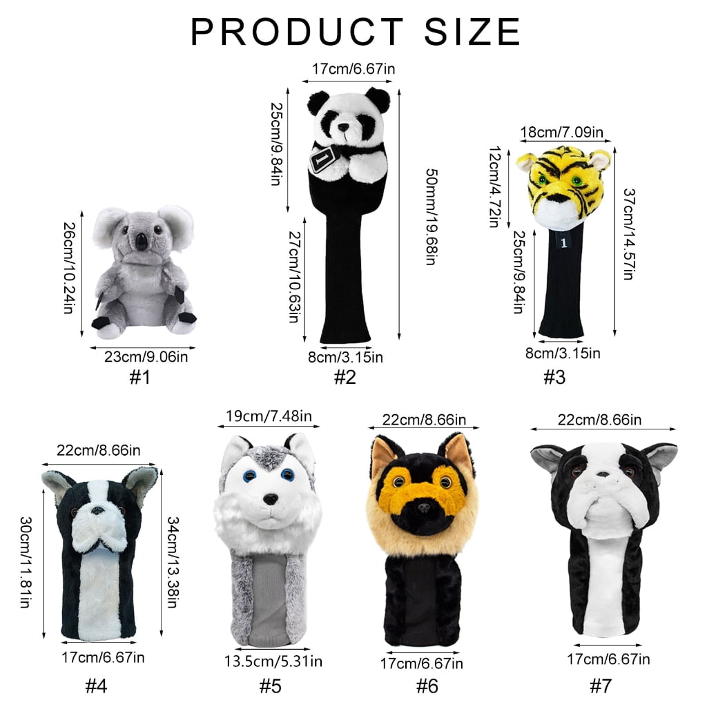 Novelty Golfing Driver Headcover Cartoon Golfing Club Head Covers Golfing Wood Headcover Golfing Club Head Covers