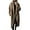 Brown, variant on Women's Winter Double Breasted Casual Coat Long Sleeve Notch Lapel Long Trench Coat
