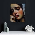 thumbnail image 4 of GOSMITH  Crying of Virgin Mary in Tears Oil Painting Canvas Wall Decor Print Jesus Christ Religious Family Room Home Decor Wall Art Christian Art Ready to Hang, 4 of 4