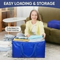 thumbnail image 3 of YZEGDCH Storage s! 6 Pack Extra Heavy Duty Large Moving Bags with Strong Zipper & Comfortable Handles, Sturdy & Durable Clothes Storage Bags, Blue Packing Moving Boxes for College Supplies, 3 of 10