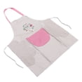 thumbnail image 4 of Delantal para decoración de uñas con patrón de cachorro, delantal de cocina lavable a máquina, delantal de cocina impermeable para manualidades, color beige, 4 of 8