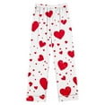 thumbnail image 6 of snilers Lounge Sets for Women 2 Piece Pajama Set Fashion Hearts Print Long Sleeve Button Down Shirts and Straight Leg Pants Matching Pjs Set Valentine's Day Clothes, 6 of 8