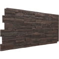 thumbnail image 5 of Ekena Millwork 48 5/8"W x 24 3/4"H x 1 1/4"D Cascade Stacked Stone, EverStone Faux Stone Siding Panel, Dark Tobacco, 5 of 9
