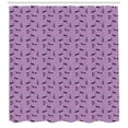 thumbnail image 3 of Ambesonne Purple Shower Curtain, Valentine Animal Fun, 69"Wx84"L, Lavender Pink Black, 3 of 3