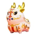 thumbnail image 2 of Recipiente de porcelana con figuras de dragones del año chino, estatua decorativa, cerdito Blanco, 2 of 9