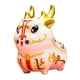 thumbnail image 2 of Recipiente de porcelana con figuras de dragones del año chino, estatua decorativa, cerdito Blanco, 2 of 9