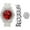 Silver Blood Red, variant on Charles Raymond Mens Silver Big Rocks Bezel Bloody-Red Dial with Roman Numerals Fully Iced Out Hip Hop Wristwatch w/Cuban Blinged Out Chain Bracelet & Ring Size 12- Bloody Red/Silver- ST10327CRS (12)