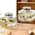 thumbnail image 2 of Extra Large Drink Dispenser Clear Glass Construction Rustproof Metal Lid, 2 of 10
