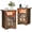 Brown, variant on Homall Nightstand Set of 2 with Charging Station & Adjustable LED Lights, End Table Bedside Table with Glass Door & Open Shelf for Bedroom Living Room, Natural