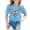 00-Sky Blue548, variant on Yiyuu Toddler Girls Leopard Heart Print T-Shirt Casual Short Sleeve T Shirt, Sizes 3-13