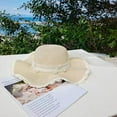 thumbnail image 2 of Womens Beach Straw Sun Hat: Large Ladies Foldable & Packable Floppy Hats with Wide Brim-UPF 50 UV Protection Summer Sunhat, 2 of 3