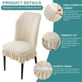 thumbnail image 5 of LKJYER Dining Chair Covers Set of 4, Removable Chair Slipcover with Skirt Stretch Washable Curved Back Chair Cover Kitchen Living Room Furniture Protector, 5 of 7