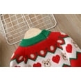 thumbnail image 6 of Generic Christmas Outfits for Girls Toddler Kids Baby Girl Boy Cute Long Sleeve Christma Bear Knitted Crewneck Sweater Pullover Tops Warm Outfits for Fall Winter Casual Soft (5-6 Years,Red), 6 of 9