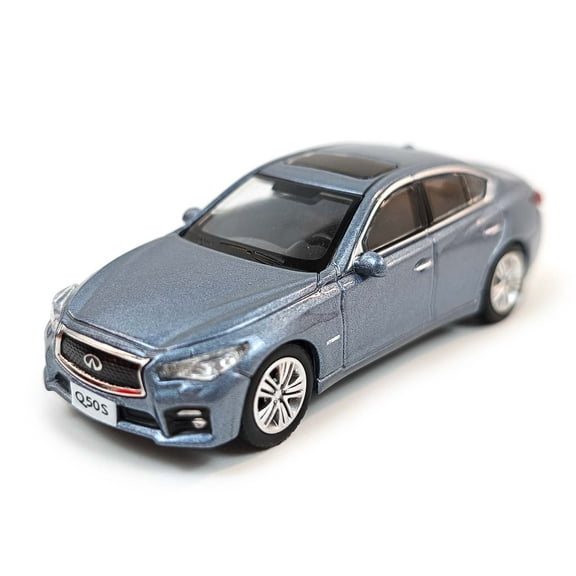 2014 Infiniti Q50S Blue 1:64 Diecast Model Miniature Car by Paudi Model