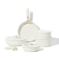 thumbnail image 1 of Juego de ollas y sartenes CAROTE 11 piezas Utensilios de Cocina Antiadherentes Mango Desmontable Blanco Crema, 1 of 3