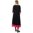 thumbnail image 5 of Bimba Women's Black Embroidered Anarkali Georgette Indian Ethnic Clothing - 16, 5 of 8