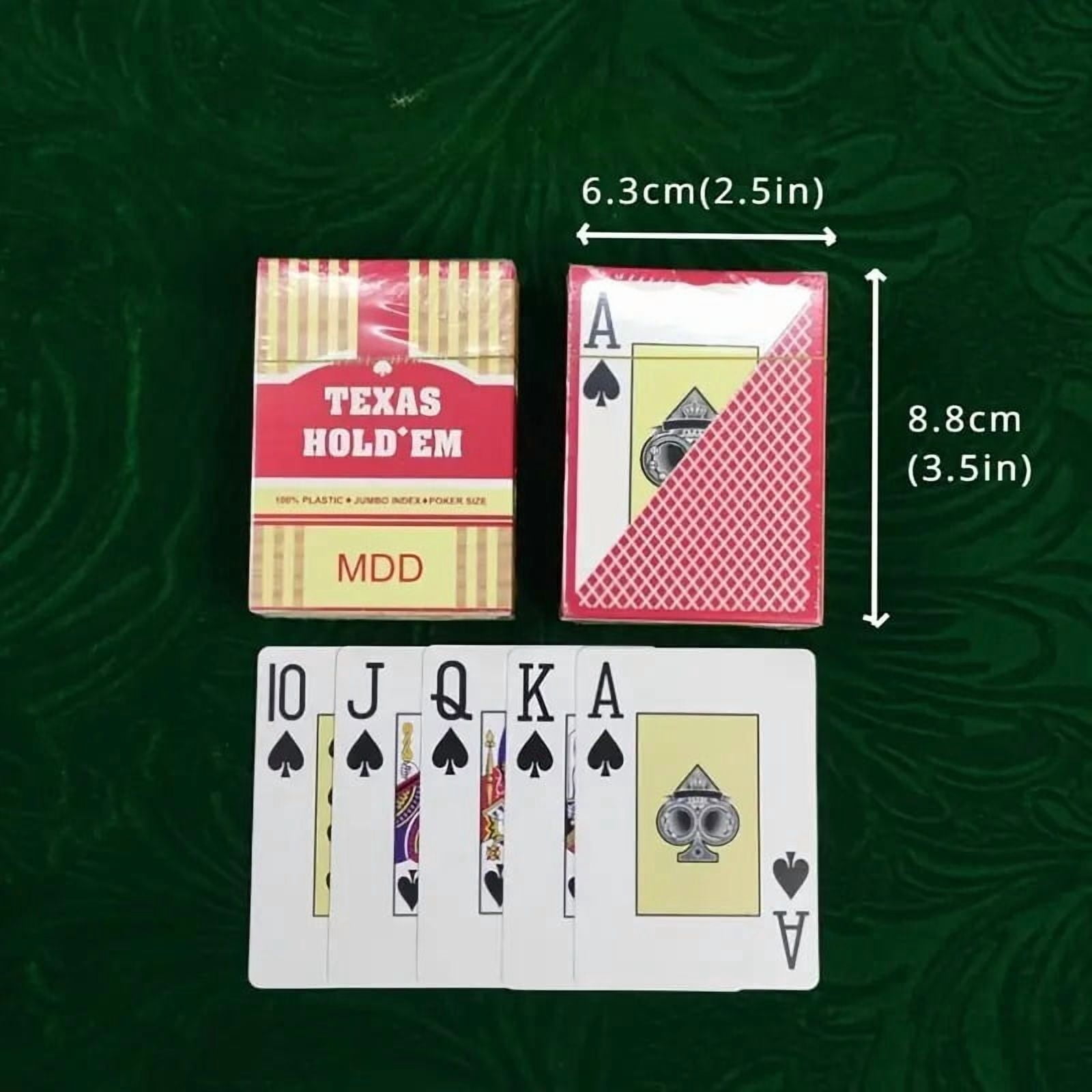 1/2pcs A set of durable, universal baccarat and Texas Hold'em playing cards, waterproof and smooth, for poker and bridge games