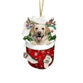 thumbnail image 2 of Dog Christmas Ornaments, Dog Tree Decorations, Cute Dog Themed Christmas Tree Hanging Decorations with Candy Cane and Christmas Hat Designs, Durable Plastic Material, 3.14x2.75 Inches, String Included, 2 of 4