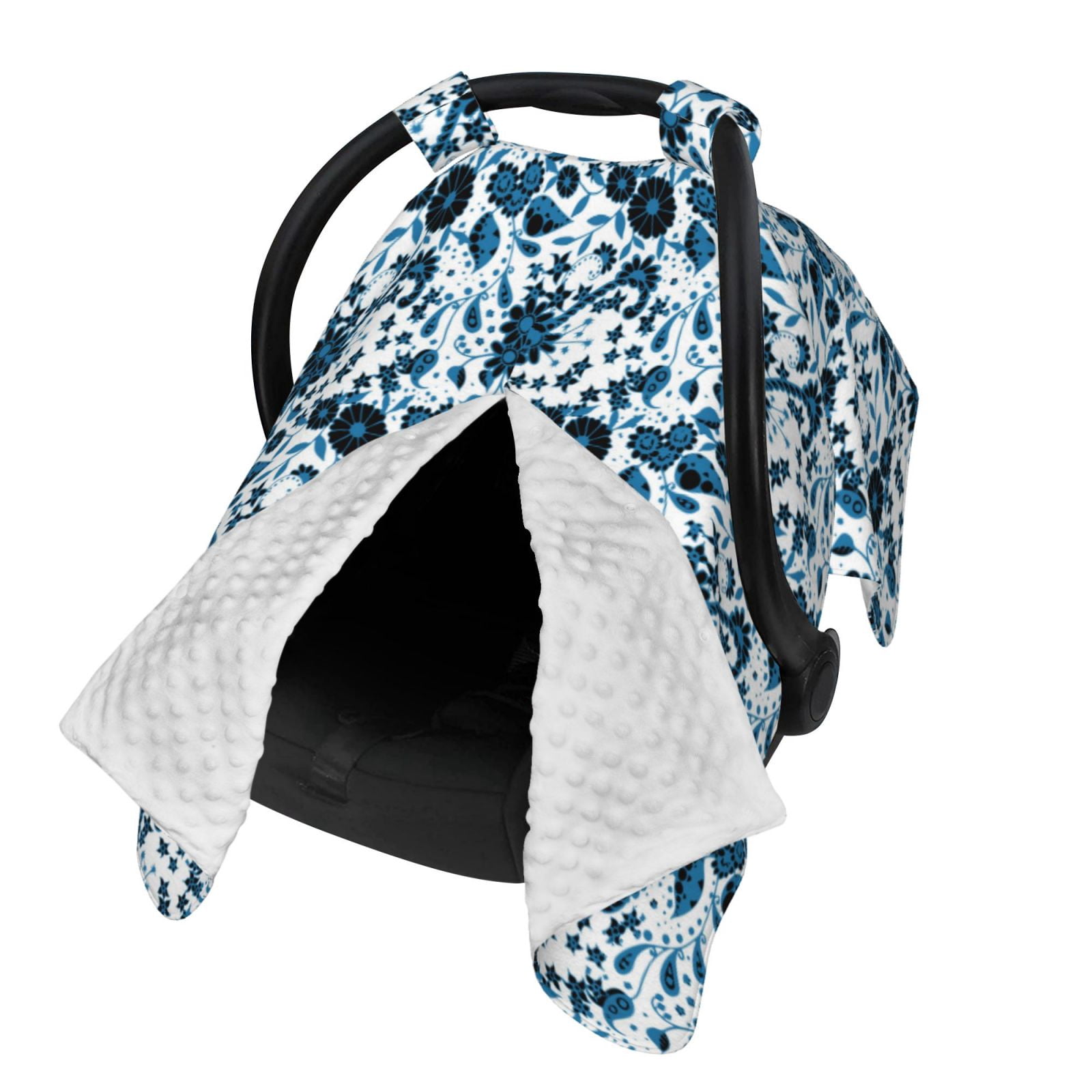 Naloa Daisies Flowers Baby Car Seat Cover, Breathable Baby Carrier Cover, Multiuse Baby Carrier Cover & Nursing Breastfeeding Cover