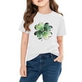 thumbnail image 3 of HAiming Cotton St Patricks Day T-Shirts for Kids Shamrock Graphic Round Neck Casual Short Sleeve Tops, 3 of 9
