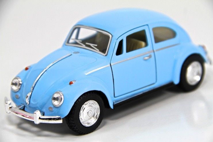 2.5" Kinsmart 1967 VW Beetle 2Tone Diecast Model Toy Car 1:64 4PC Set 
