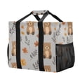 thumbnail image 5 of FORMRS Tote Bag for Women Large Capacity Canvas Travel Foldable Carry On Shopping Handbag, Brown Cartoon Bears, 5 of 8
