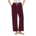 thumbnail image 2 of Dxzfnsa Women Fuzzy Pants Cozy Fuzzy Warm Lounge Wide Leg Lounge Fluffy Pants Elastic Waist Lounge Sleepwear Bottoms Sweatpants, 2 of 8