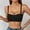 Black, variant on Women's No Underwire Solid Gather Bras Crisscross Beauty Back Tshirt Bras Push Up Seamless Brassiere Red S