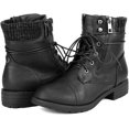thumbnail image 4 of Botas de Combate con Cordones para Mujer DREAM PAIRS Negras Talla 7.5, 4 of 8
